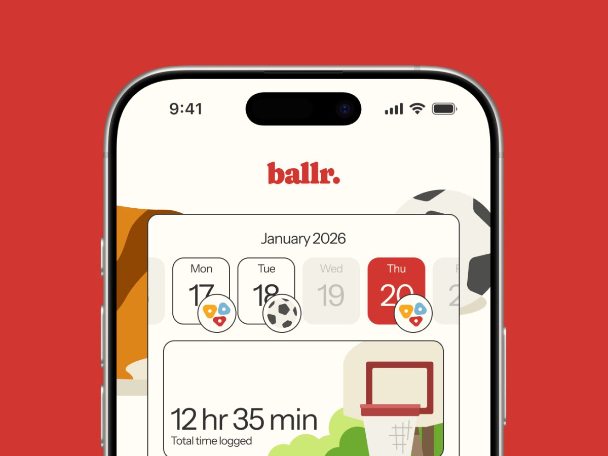 Ballr sports pickup app displayed on a mobile phone