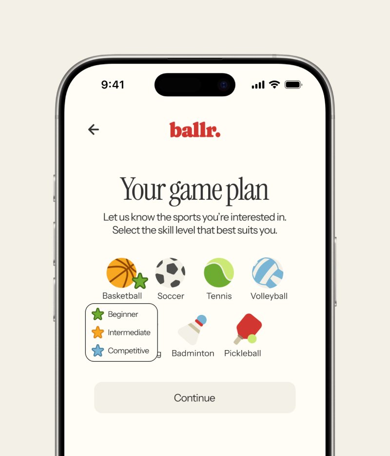 Ballr Onboarding Image